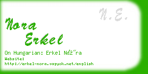 nora erkel business card